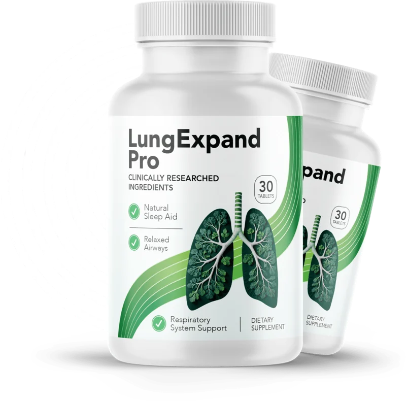 LungExpand Pro easy breathing tablets, two bottles